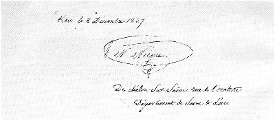 Signature de Nicéphore Niépce