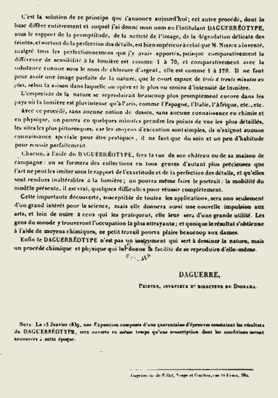 Pamphlet de Daguerre, suite