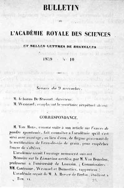 Académie des Sciences de Belgique